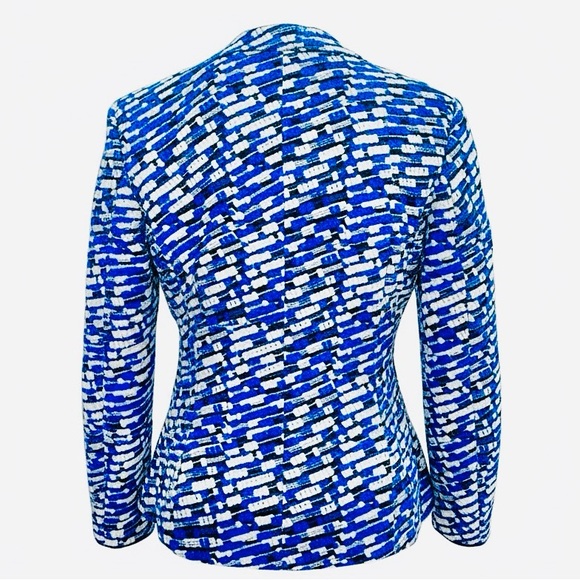 Carlisle Vibrant Blue White & Black Blazer 4 - Picture 3 of 3